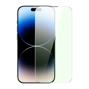 Baseus Full Screen Tempered Glass for iPhone 14 Pro Max with Anti Blue Light Filter and 0.3mm Speaker Cover + Mounting Frameeng