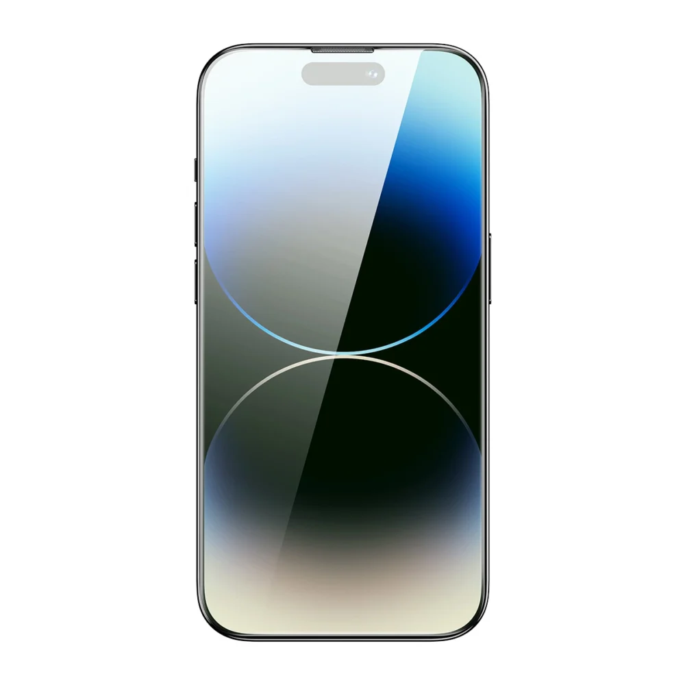 Baseus Full Screen Tempered Glass for iPhone 14 Pro Max with Anti Blue Light Filter and 0.3mm Speaker Cover + Mounting Frameeng