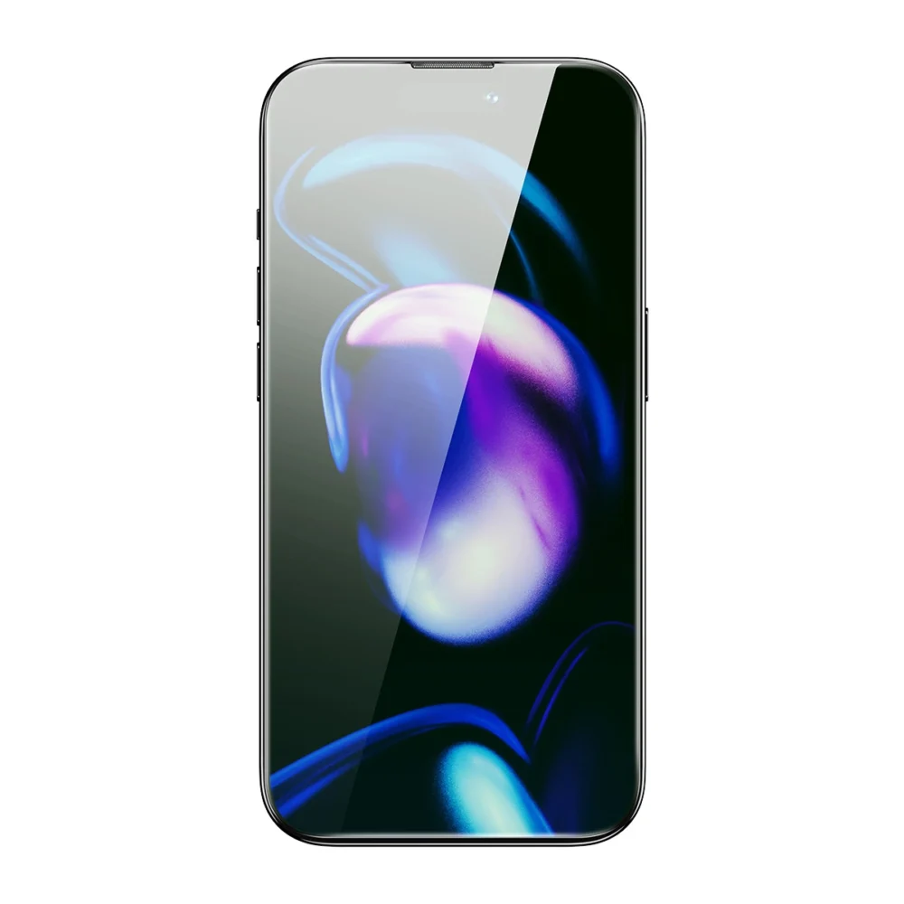 Baseus Full Screen Tempered Glass for iPhone 14 Pro with Anti Blue Light Filter and 0.3mm Speaker Cover + Mounting Frameeng