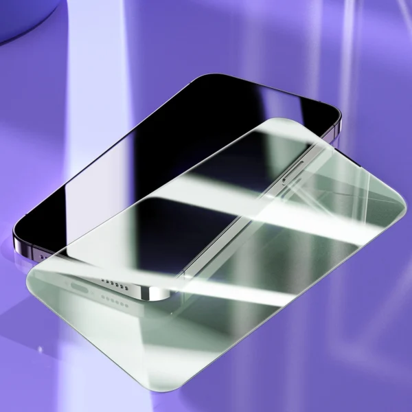 Baseus Full Screen Tempered Glass for iPhone 14 Pro with Anti Blue Light Filter and 0.3mm Speaker Cover + Mounting Frameeng