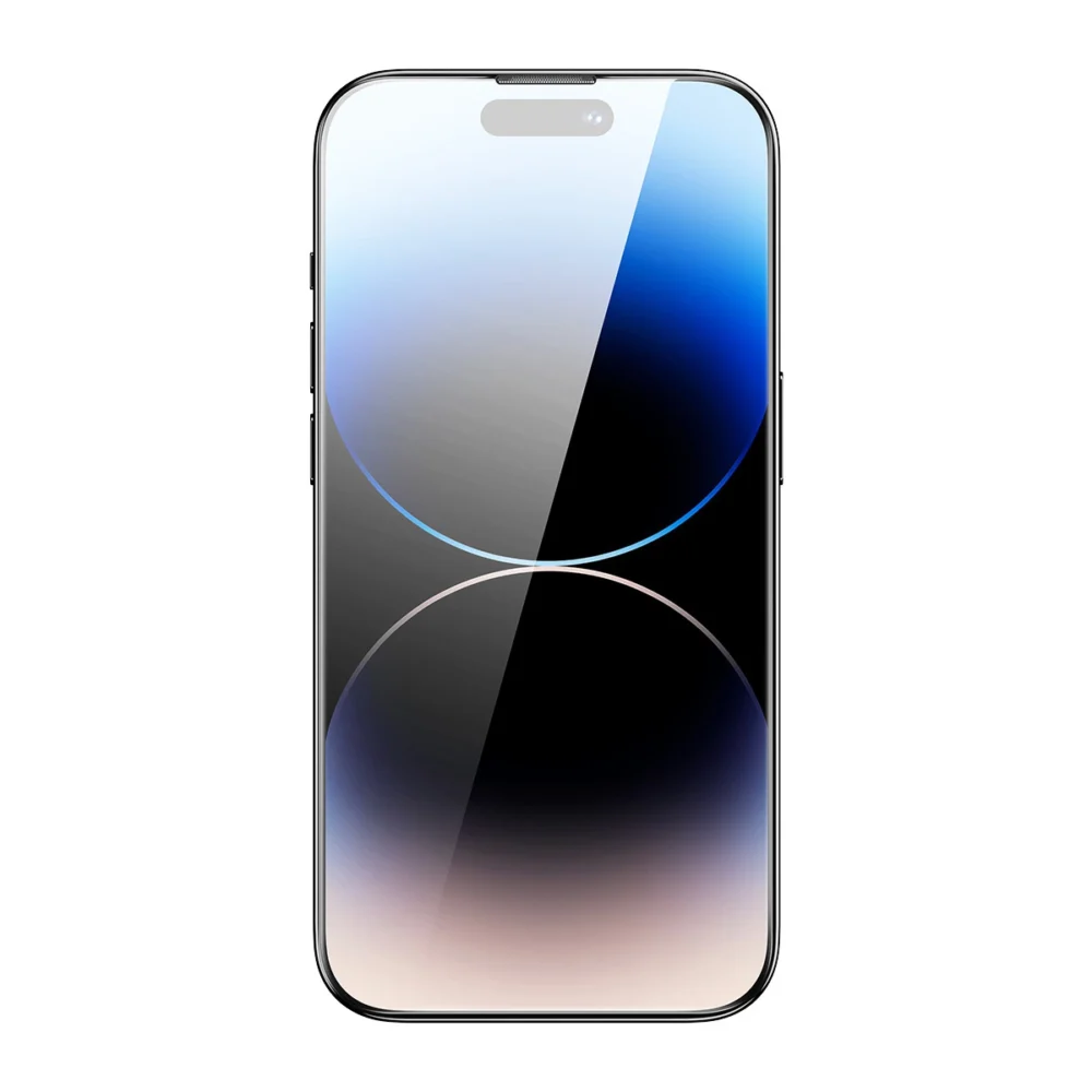 Baseus Set of 2x Tempered Glass for iPhone 14 Pro Max Full Screen with Speaker Cover 0.3mm + Mounting Frameeng