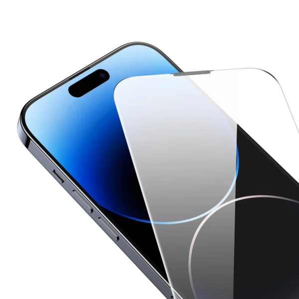 Baseus Set of 2x Tempered Glass for iPhone 14 Pro Max Full Screen with Speaker Cover 0.3mm + Mounting Frameeng