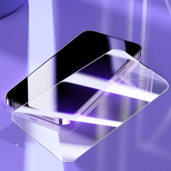 Baseus Set of 2x Tempered Glass for iPhone 14 Pro Max Full Screen with Speaker Cover 0.3mm + Mounting Frameeng