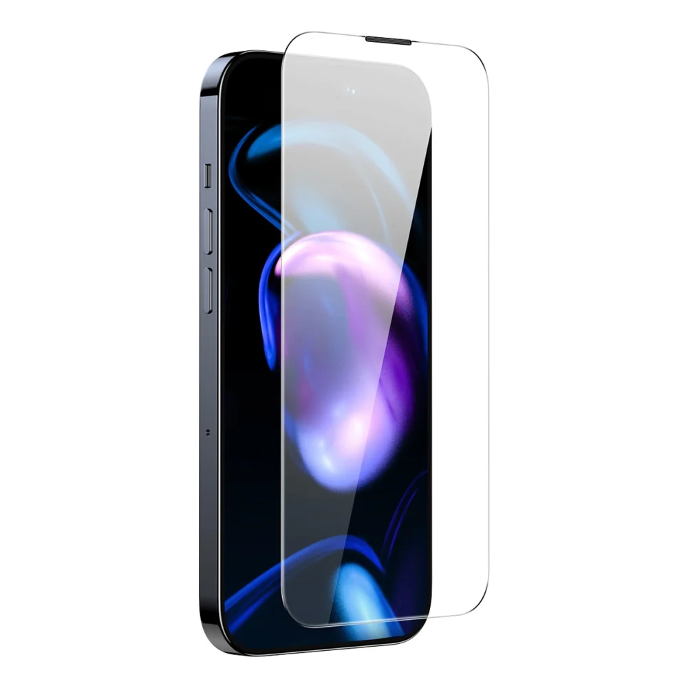 Baseus Set of 2x Tempered Glass for iPhone 14 Pro Full Screen with Speaker Cover 0.3mm + Mounting Frameeng