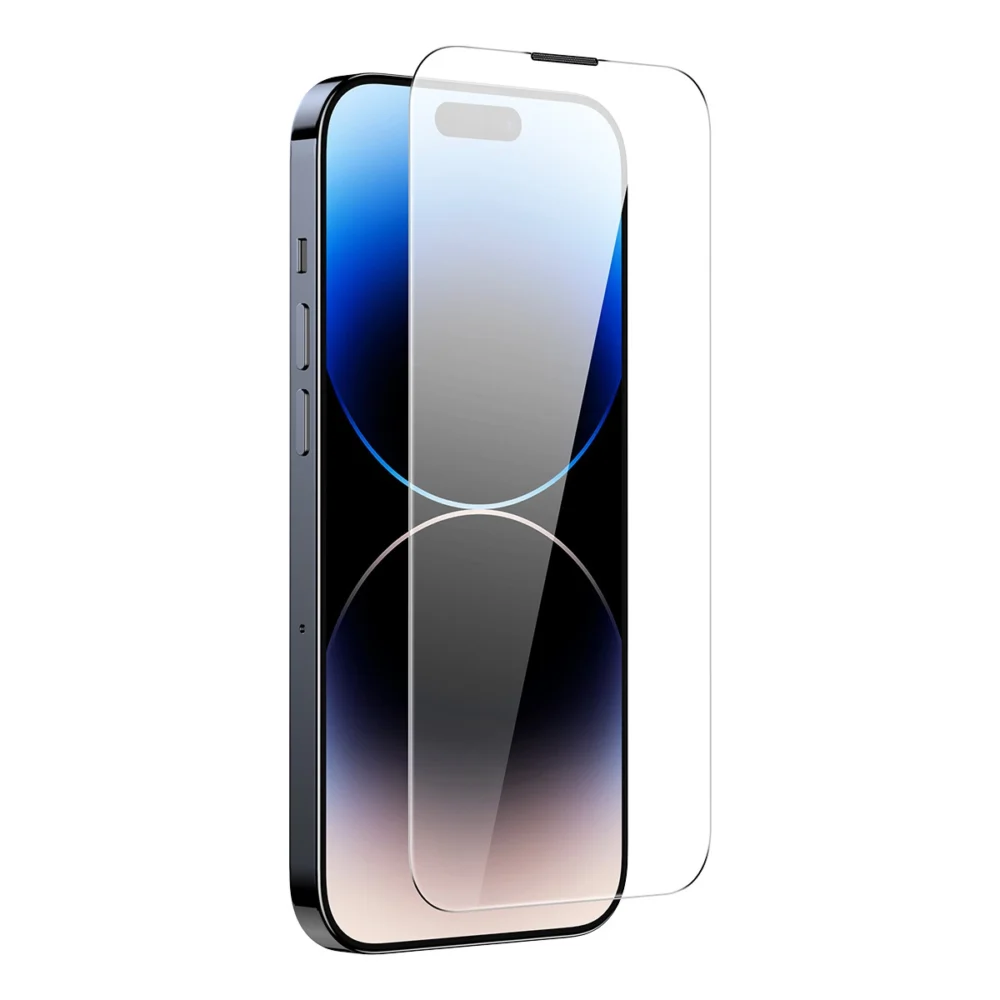 Baseus Full Screen Tempered Glass for iPhone 14 Pro Max with Speaker Cover 0.3mm + Mounting Frameeng