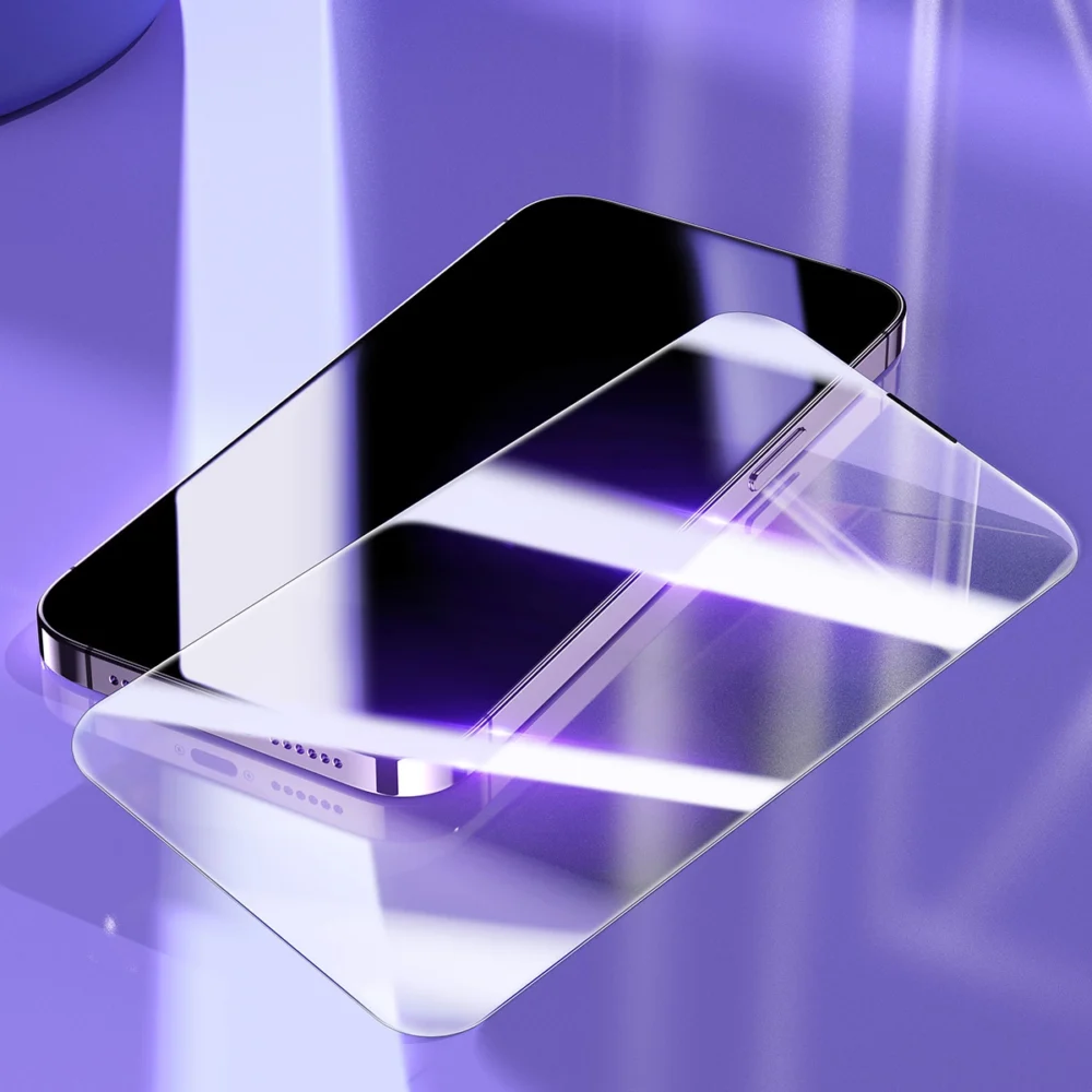 Baseus Full Screen Tempered Glass for iPhone 14 Pro Max with Speaker Cover 0.3mm + Mounting Frameeng