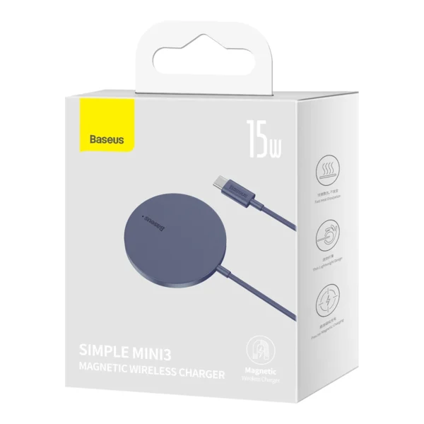 Baseus Simple Mini3 magnetic charger MagSafe Qi 15W purpleeng