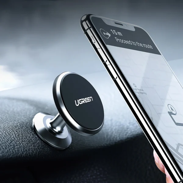 Ugreen LP117 60316 magnetic car phone holder on the dashboard - blackeng