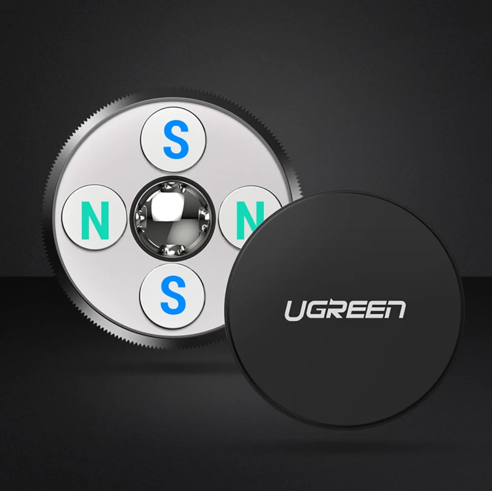 Ugreen LP117 60316 magnetic car phone holder on the dashboard - blackeng