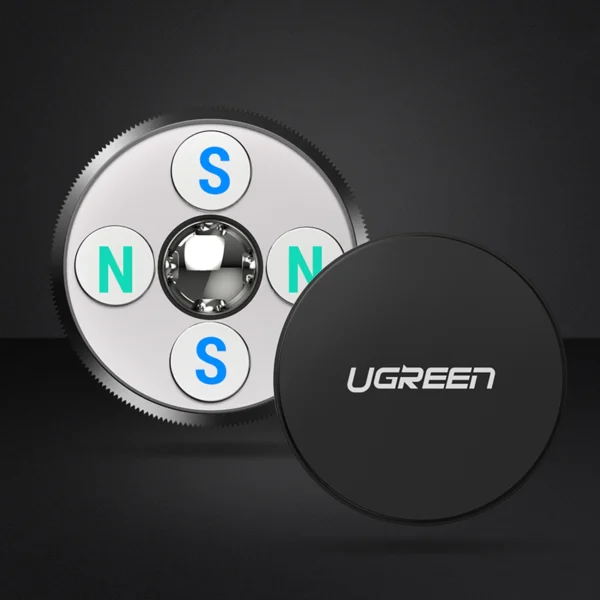 Ugreen LP117 60316 magnetic car phone holder on the dashboard - blackeng