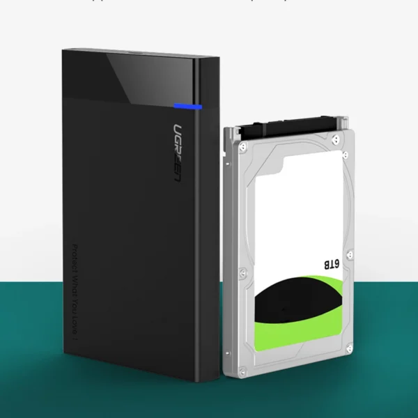 Ugreen adapter enclosure for SATA 2.5'' 5TB USB 3.0 disk drive black (US221)eng