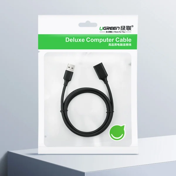 Ugreen USB (male) - USB (female) 2.0 extension cable 480Mb/s 1.5m black (US103)eng