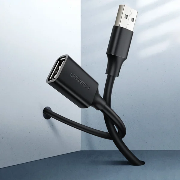 Ugreen USB (male) - USB (female) 2.0 extension cable 480Mb/s 1.5m black (US103)eng