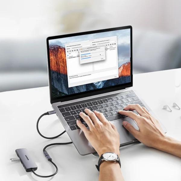 Ugreen US372 30205 USB-C - USB-C PD QC cable 100W 5A 10Gbps 1m - grayeng