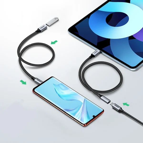 Ugreen US372 30205 USB-C - USB-C PD QC cable 100W 5A 10Gbps 1m - grayeng