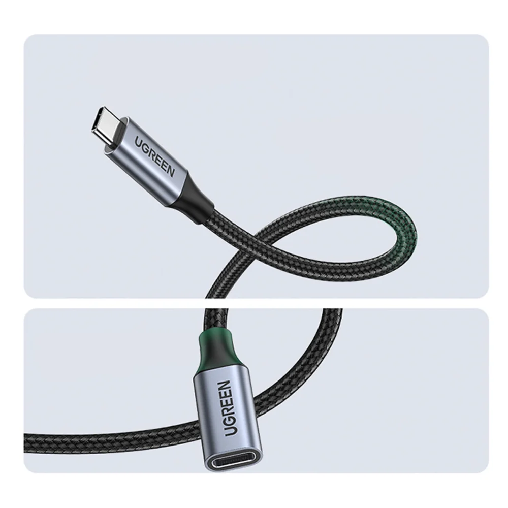 Ugreen US372 30205 USB-C - USB-C PD QC cable 100W 5A 10Gbps 1m - grayeng