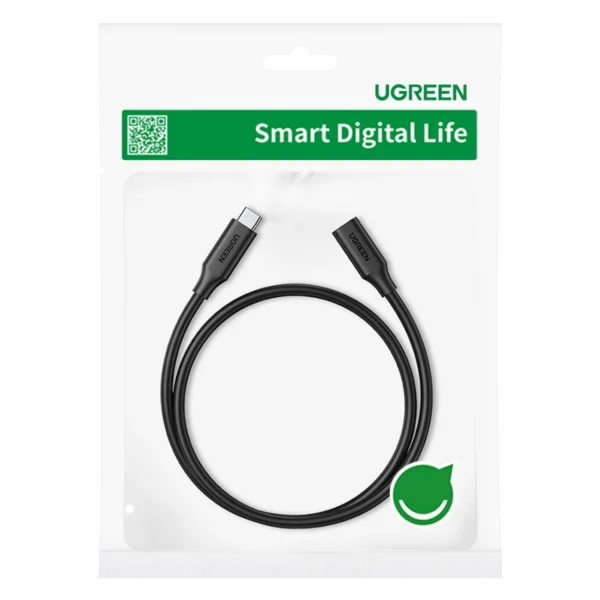 Ugreen 10387 USB-C - USB-C PD QC cable 4K 60Hz 100W 5A 10Gb/s 1m - blackeng