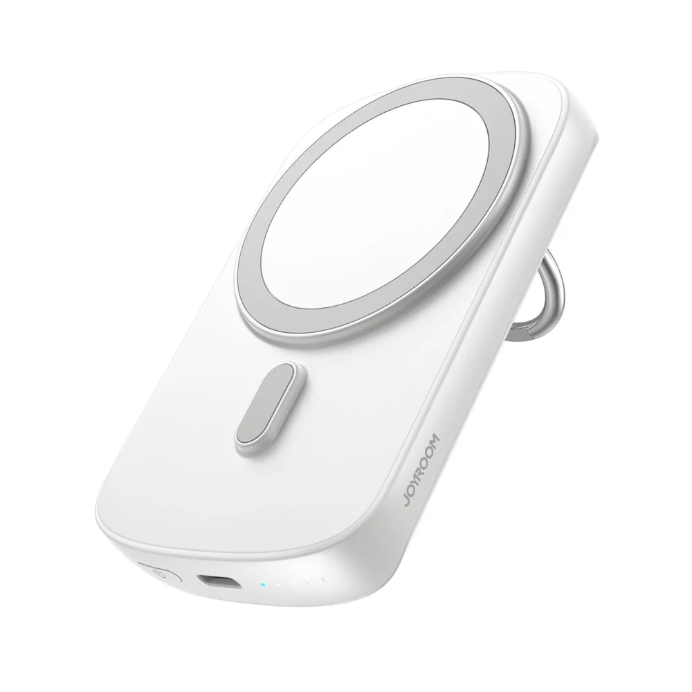Joyroom inductive power bank 6000mAh with ring and stand up to 20W white (JR-W030)eng