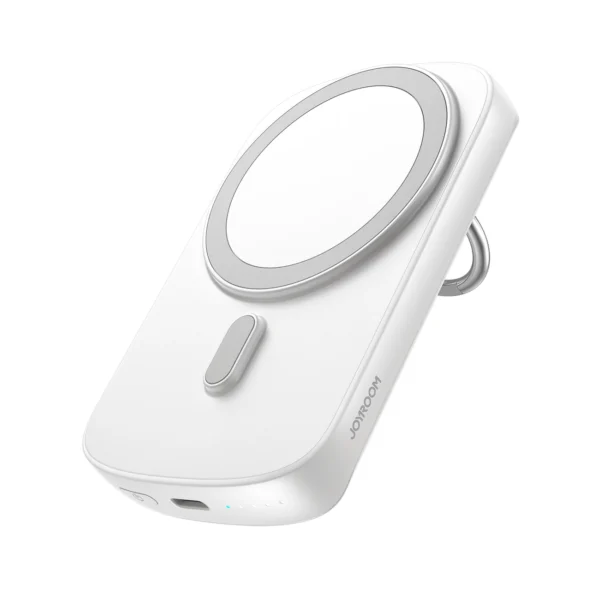 Joyroom inductive power bank 6000mAh with ring and stand up to 20W white (JR-W030)eng