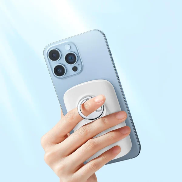 Joyroom inductive power bank 6000mAh with ring and stand up to 20W white (JR-W030)eng