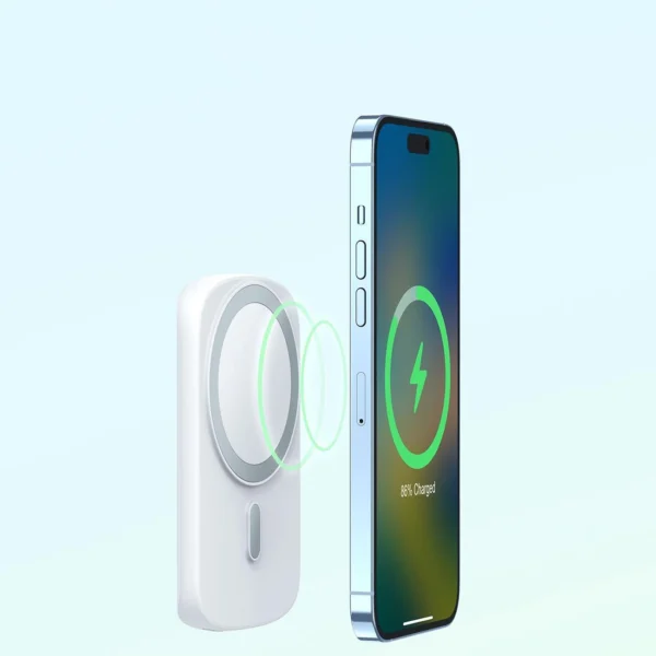 Joyroom inductive power bank 6000mAh with ring and stand up to 20W white (JR-W030)eng