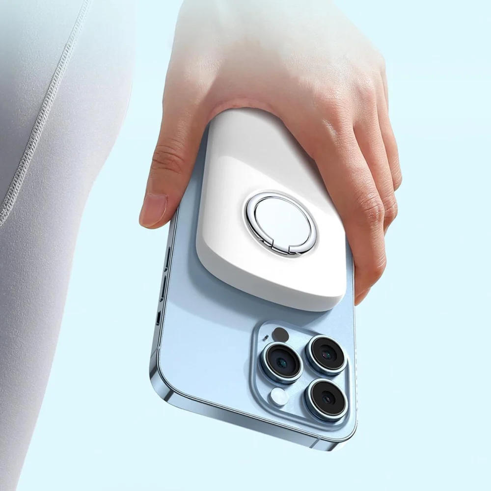 Joyroom inductive power bank 6000mAh with ring and stand up to 20W white (JR-W030)eng