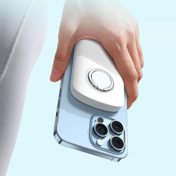 Joyroom inductive power bank 6000mAh with ring and stand up to 20W white (JR-W030)eng