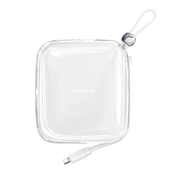 Joyroom powerbank 10000mAh Jelly Series 22.5W with built-in Lightning cable white (JR-L003)eng