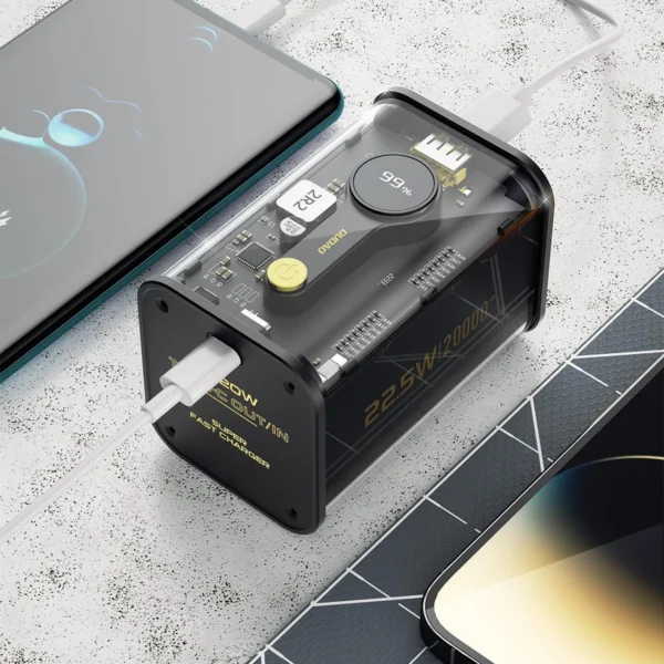 Dudao powerbank 20000mAh 1xUSB-A / 1xUSB-C 22.5W PD black (K16Pro)eng