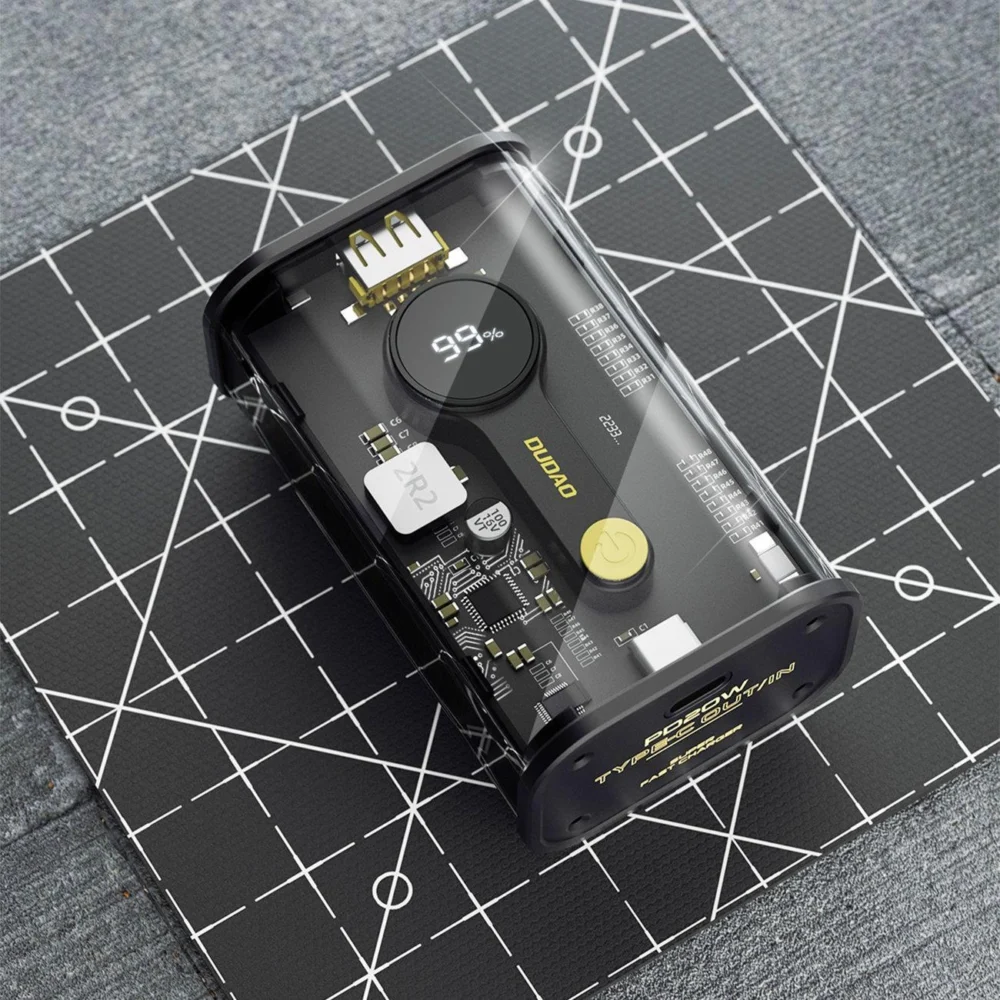 Dudao power bank 10000mAh 1xUSB-C / 1xUSB-A 22.5W PD black (K16)eng
