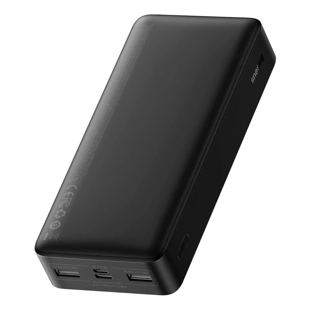 [AFTER RETURN] Baseus Bipow fast charging power bank 20000mAh 15W black (Overseas Edition) + USB-A - Micro USB cable 0.25m black (PPBD050101)eng