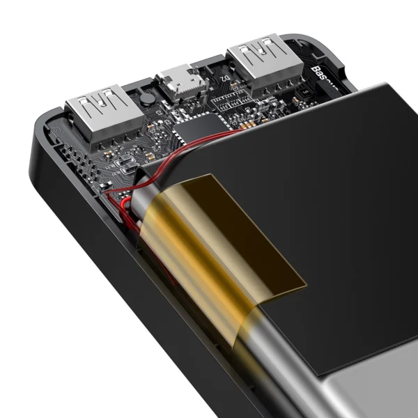 [AFTER RETURN] Baseus Bipow fast charging power bank 20000mAh 15W black (Overseas Edition) + USB-A - Micro USB cable 0.25m black (PPBD050101)eng