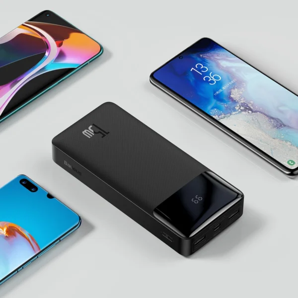 [AFTER RETURN] Baseus Bipow fast charging power bank 20000mAh 15W black (Overseas Edition) + USB-A - Micro USB cable 0.25m black (PPBD050101)eng