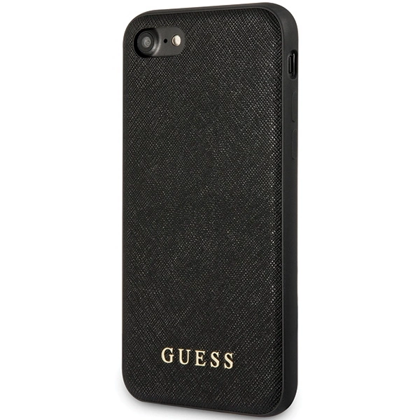 Guess GUHCI8PSASBBK iPhone 7/8 / SE 2020 / SE 2022 black/black Saffiano Strapeng