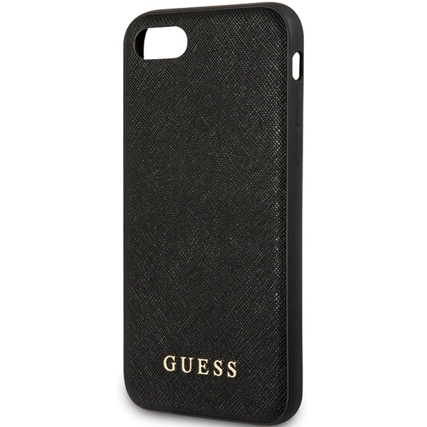 Guess GUHCI8PSASBBK iPhone 7/8 / SE 2020 / SE 2022 black/black Saffiano Strapeng