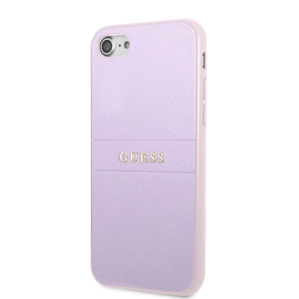 Guess GUHCI8PSASBPU iPhone 7/8 / SE 2020 / SE 2022 hardcase purple/purple Saffiano Hot Stamp & Metal Logoeng