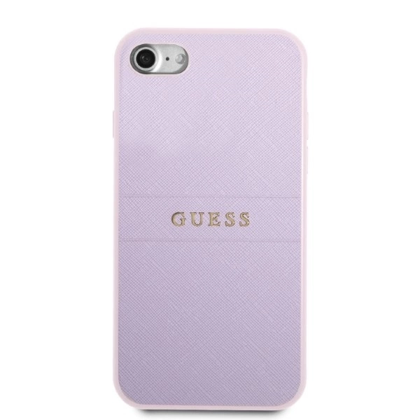 Guess GUHCI8PSASBPU iPhone 7/8 / SE 2020 / SE 2022 hardcase purple/purple Saffiano Hot Stamp & Metal Logoeng