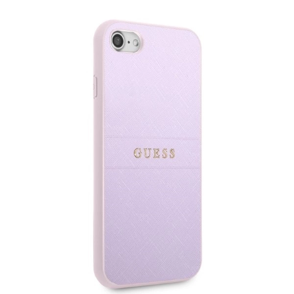 Guess GUHCI8PSASBPU iPhone 7/8 / SE 2020 / SE 2022 hardcase purple/purple Saffiano Hot Stamp & Metal Logoeng