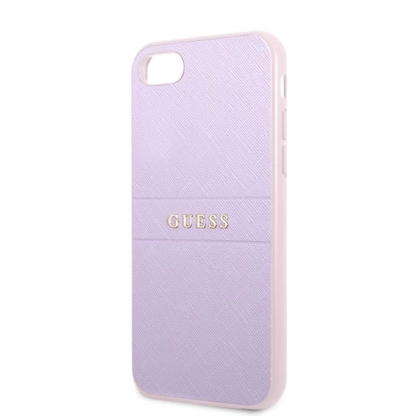 Guess GUHCI8PSASBPU iPhone 7/8 / SE 2020 / SE 2022 hardcase purple/purple Saffiano Hot Stamp & Metal Logoeng
