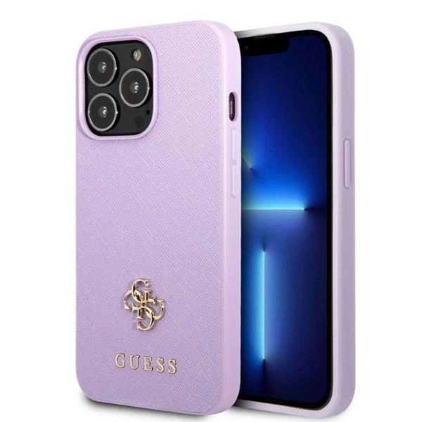 Guess GUHCP13XPS4MU iPhone 13 Pro Max 6.7" purple/purple hardcase Saffiano 4G Small Metal Logoeng