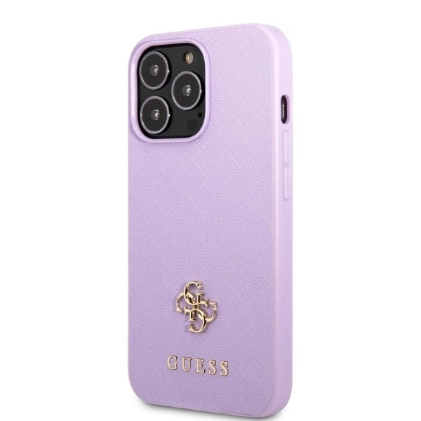 Guess GUHCP13XPS4MU iPhone 13 Pro Max 6.7" purple/purple hardcase Saffiano 4G Small Metal Logoeng