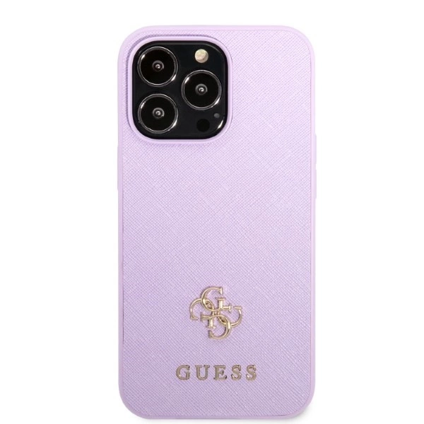 Guess GUHCP13XPS4MU iPhone 13 Pro Max 6.7" purple/purple hardcase Saffiano 4G Small Metal Logoeng