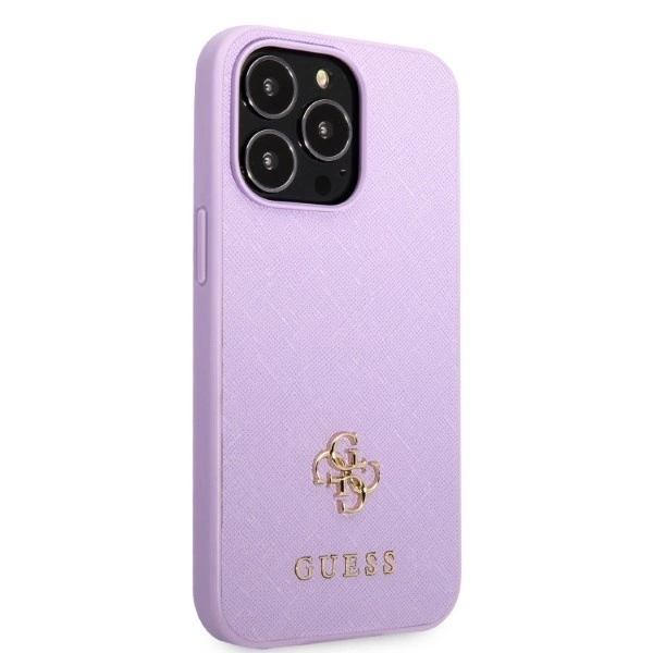 Guess GUHCP13XPS4MU iPhone 13 Pro Max 6.7" purple/purple hardcase Saffiano 4G Small Metal Logoeng