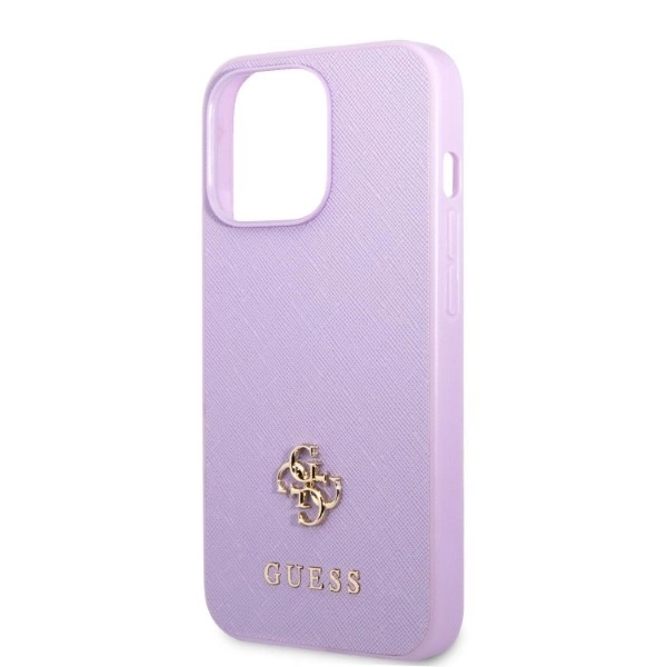Guess GUHCP13XPS4MU iPhone 13 Pro Max 6.7" purple/purple hardcase Saffiano 4G Small Metal Logoeng