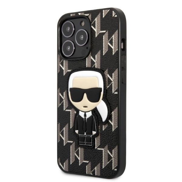 Karl Lagerfeld KLHCP13LPMNIKBK iPhone 13 Pro / 13 6.1" hardcase black/black Monogram Ikonik Patcheng