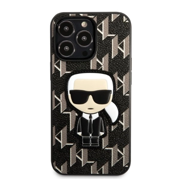 Karl Lagerfeld KLHCP13LPMNIKBK iPhone 13 Pro / 13 6.1" hardcase black/black Monogram Ikonik Patcheng