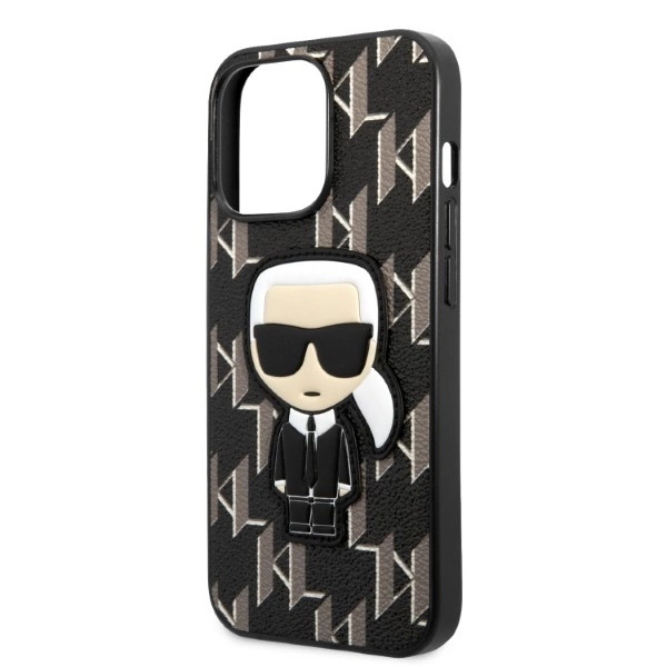 Karl Lagerfeld KLHCP13LPMNIKBK iPhone 13 Pro / 13 6.1" hardcase black/black Monogram Ikonik Patcheng