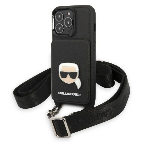 Karl Lagerfeld KLHCP13LSAKHPK iPhone 13 Pro / 13 6.1" Hardcase Saffiano Metal Karl Headeng