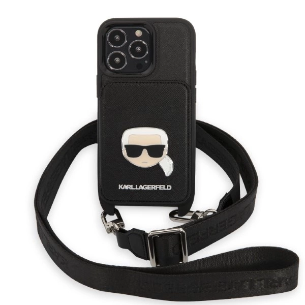 Karl Lagerfeld KLHCP13LSAKHPK iPhone 13 Pro / 13 6.1" Hardcase Saffiano Metal Karl Headeng