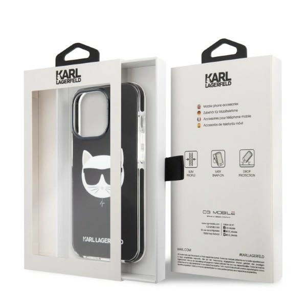 Karl Lagerfeld KLHCP13LTPECK iPhone 13 Pro / 13 6.1" hardcase black/black Choupette Headeng